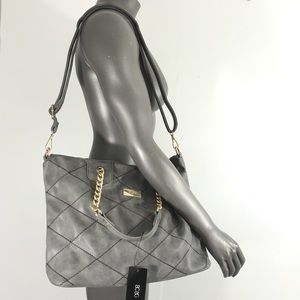 BCBG Paris Grey Purse Handbag Shoulder Bag